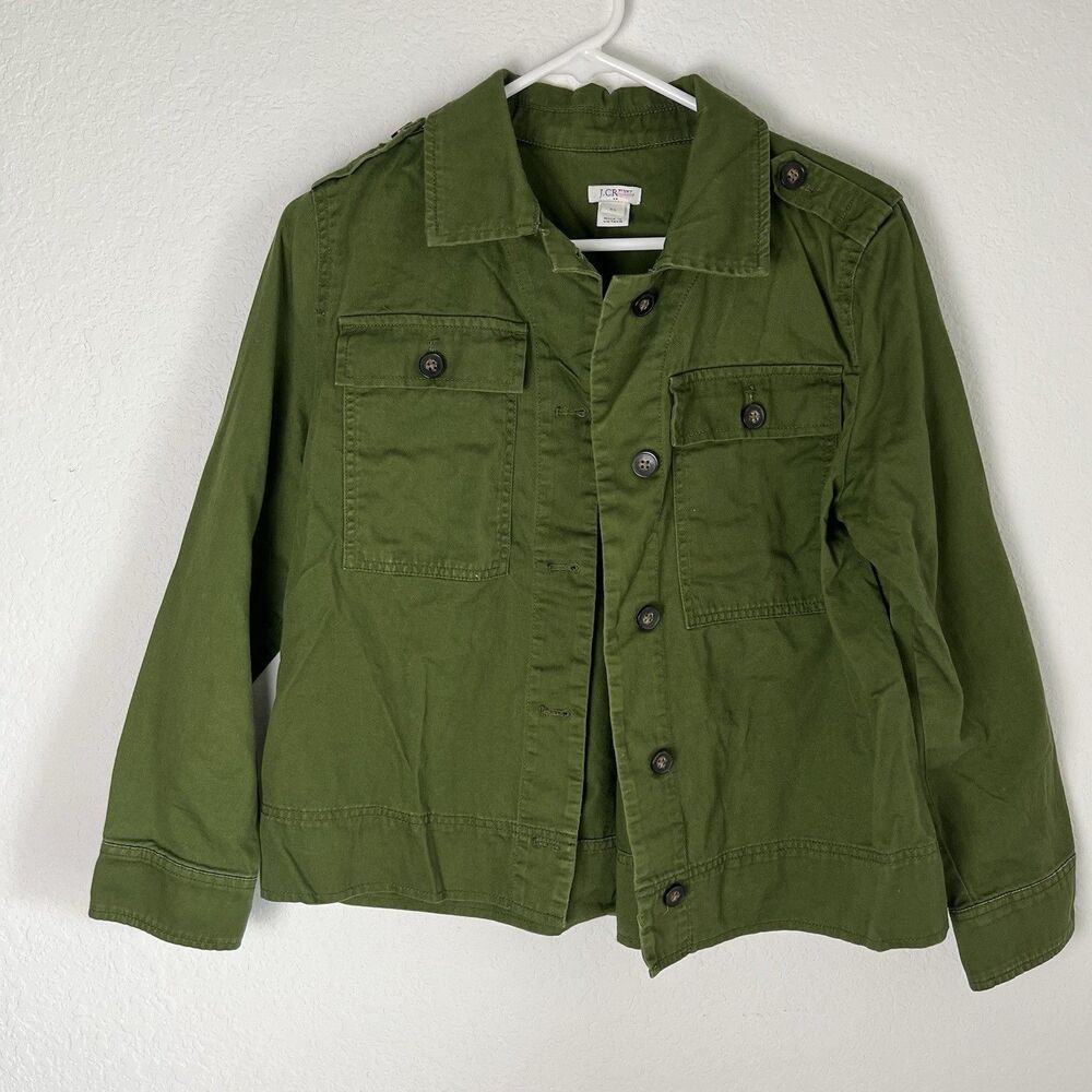 J. Crew Safari Shirt Jacket in Pine Green Size XS​